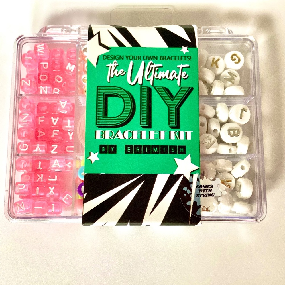 Erimish Ultimate DIY Bracelet Kit. Colors: Pink & White - NEW. SALE PRICE!